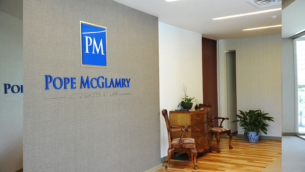 Pope McGlamry Atlanta Office Entryway | Pope McGlamry